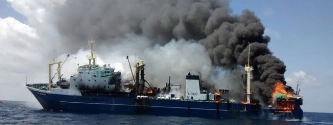 Капитан "Олега Найдёнова": «Никто не пытался потушить пожар и спасти корабль»,